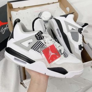 Jordan 4 trắng xám