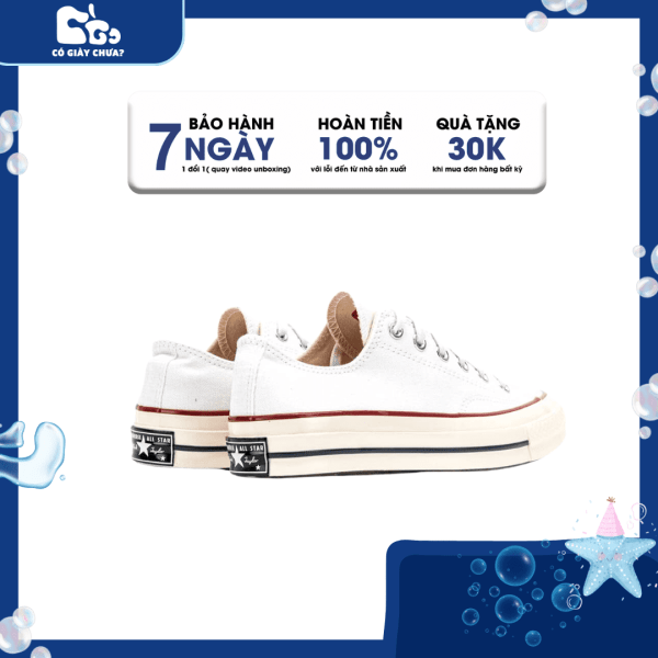 Giày Converse chuck 1970s thấp cổ màu trắng